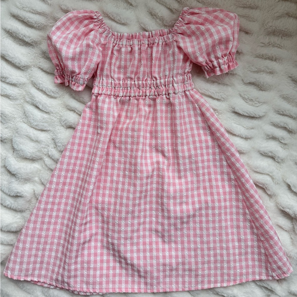Pink Gingham Kids Dress